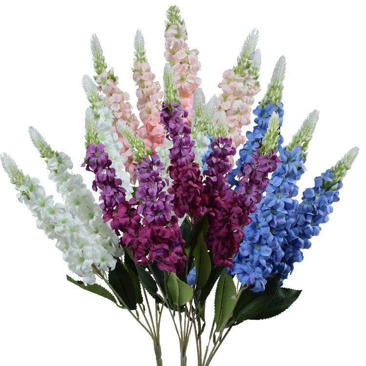 Delphinium kunstlillekimp juhuslikku värvi 53 cm - Kunstlilled