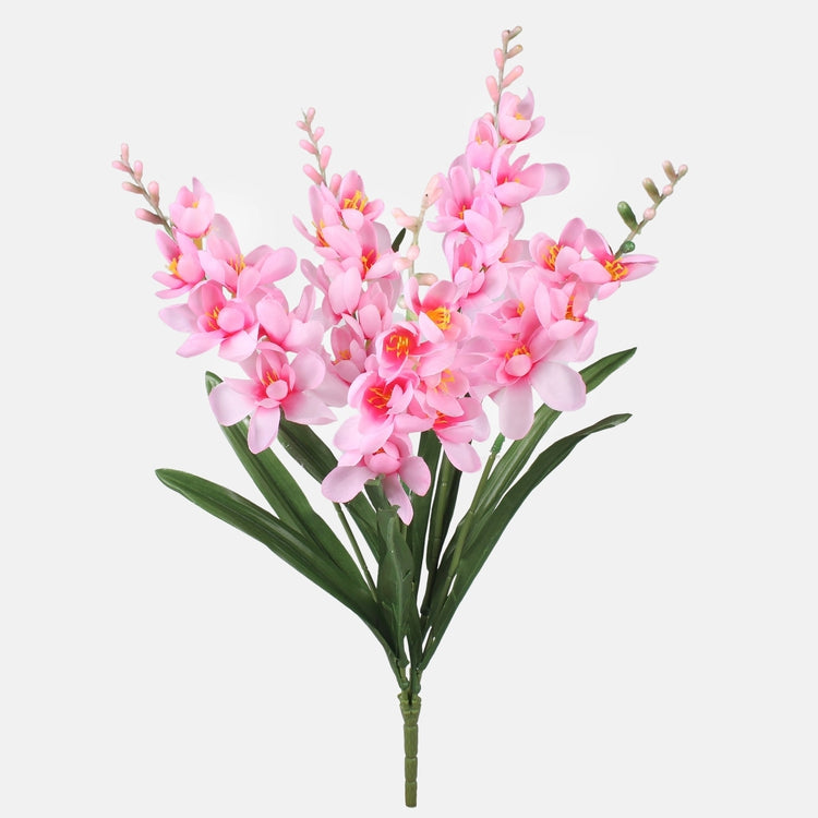 Roosa freesia kunstlillekimp 51 cm - Kunstlilled