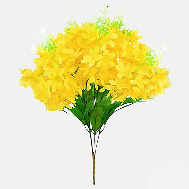 Kollane sirelililla kunstlillekimp 38 cm - Kunstlilled