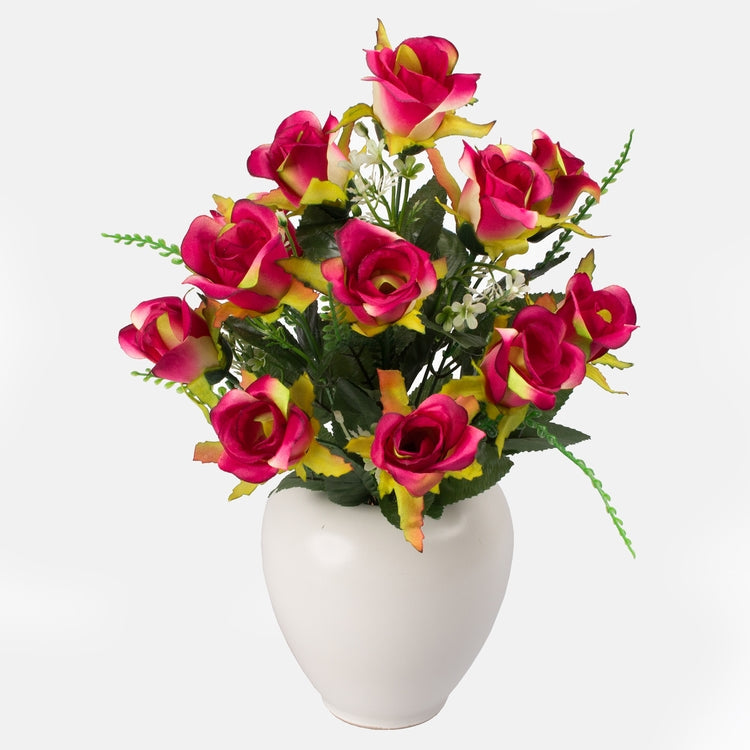 Burgundia roosi kunstlillekimp 12 tk 42 cm - Kunstlilled