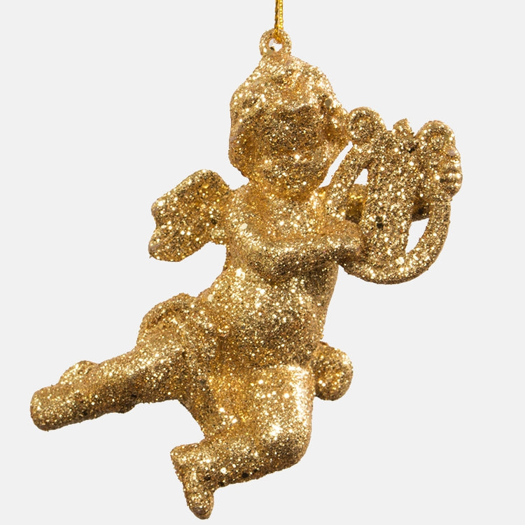 Kuldne ingel jõulukaunistus 10 cm - Kunstlilled