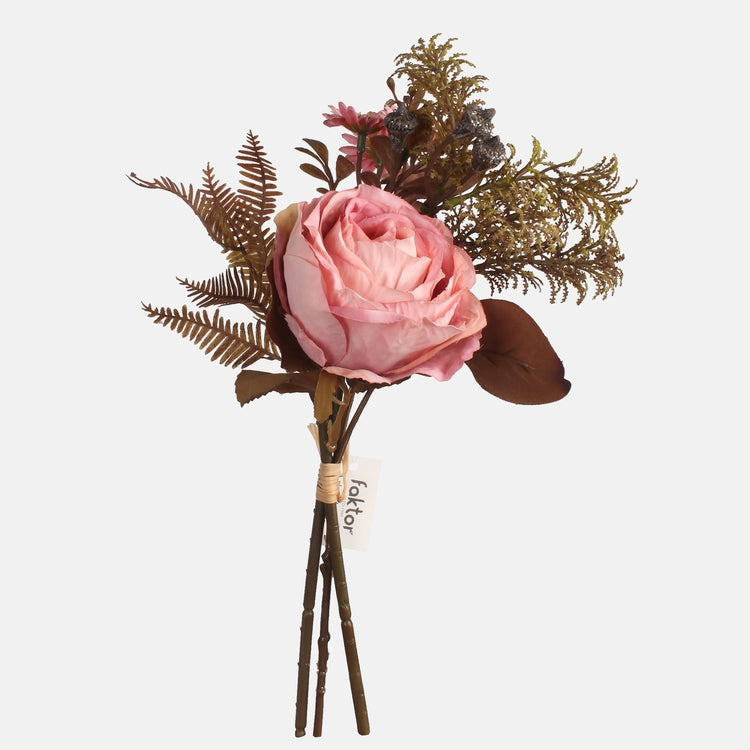 Kunstlillekimp roos ja karikakra roosa 33 cm - Kunstlilled