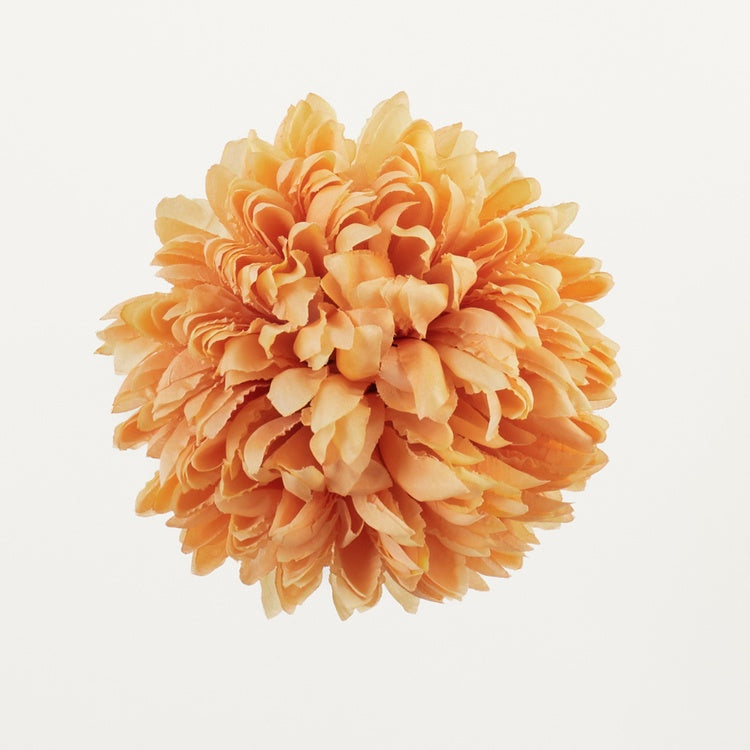 Heleoranž krüsanteem kunstlillepea Ø14 cm - Kunstlilled