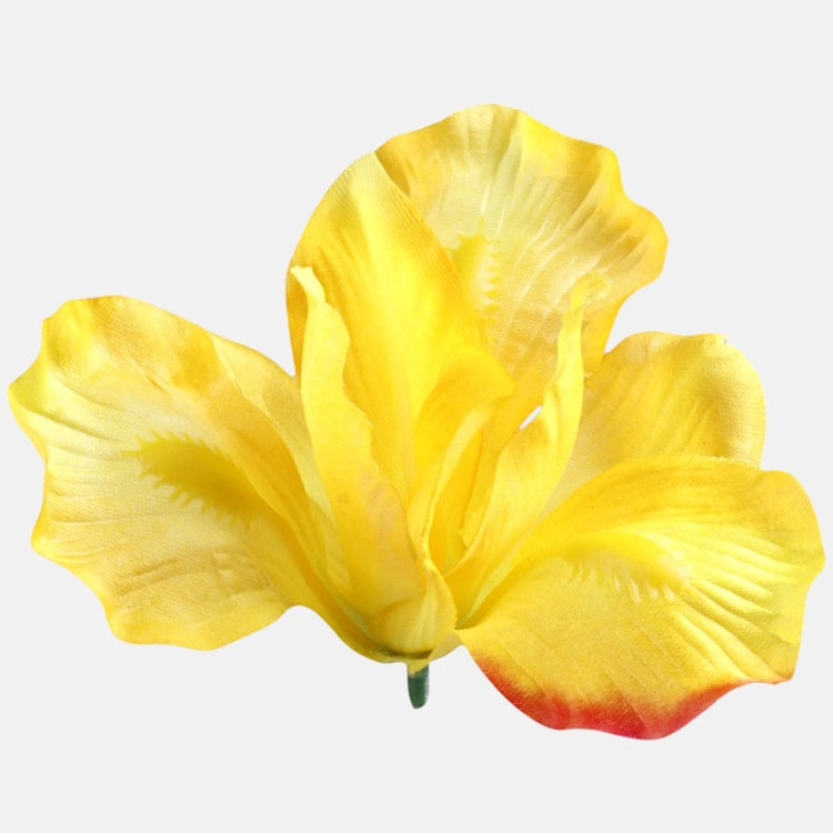 Kollase iirise kunstlillepea 10 cm - Kunstlilled