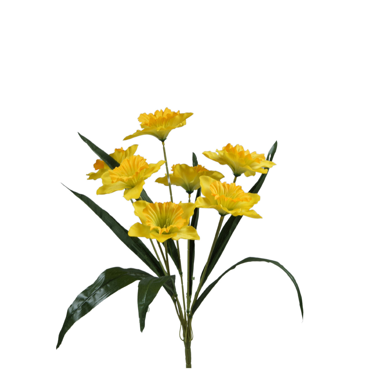 Keltainen tekonarsissin kimppu, 51 cm