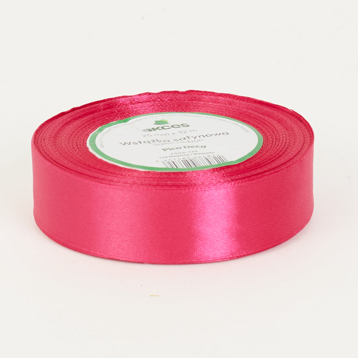 Magenta koristenauha, satiini, 25 mm