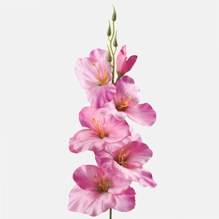 Roosa satiingladiool kunstlill 55 cm - Kunstlilled