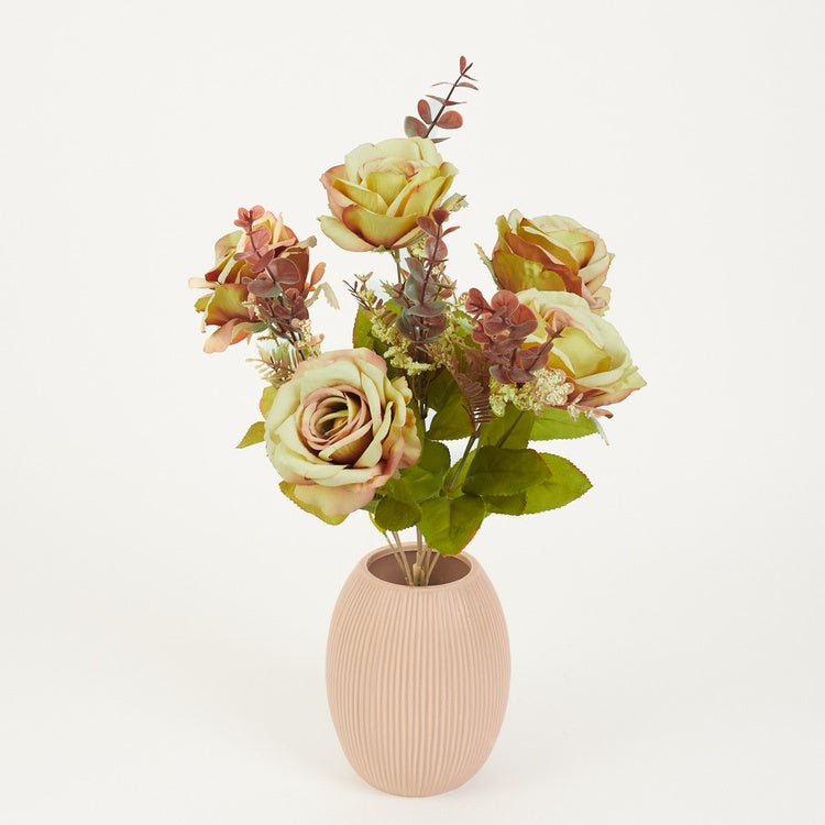 Helerohelise roosi kunstlillekimp 47 cm - Kunstlilled