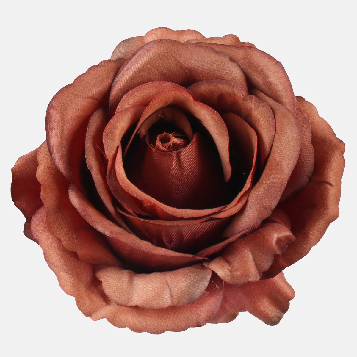 Ruskea tekoruusun kukkapää, 12 cm