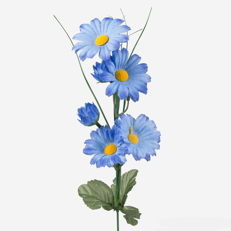 Daisy kunstlilleoks 7 tk juhuslikku värvi 43 cm - Kunstlilled
