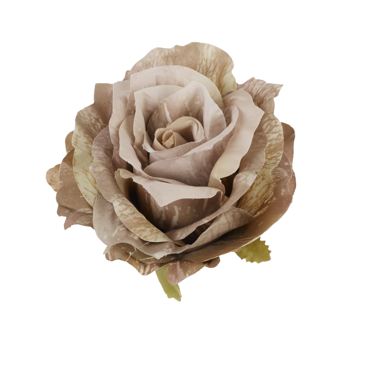 Syksyinen beige tekoruusun kukkapää, 7 cm