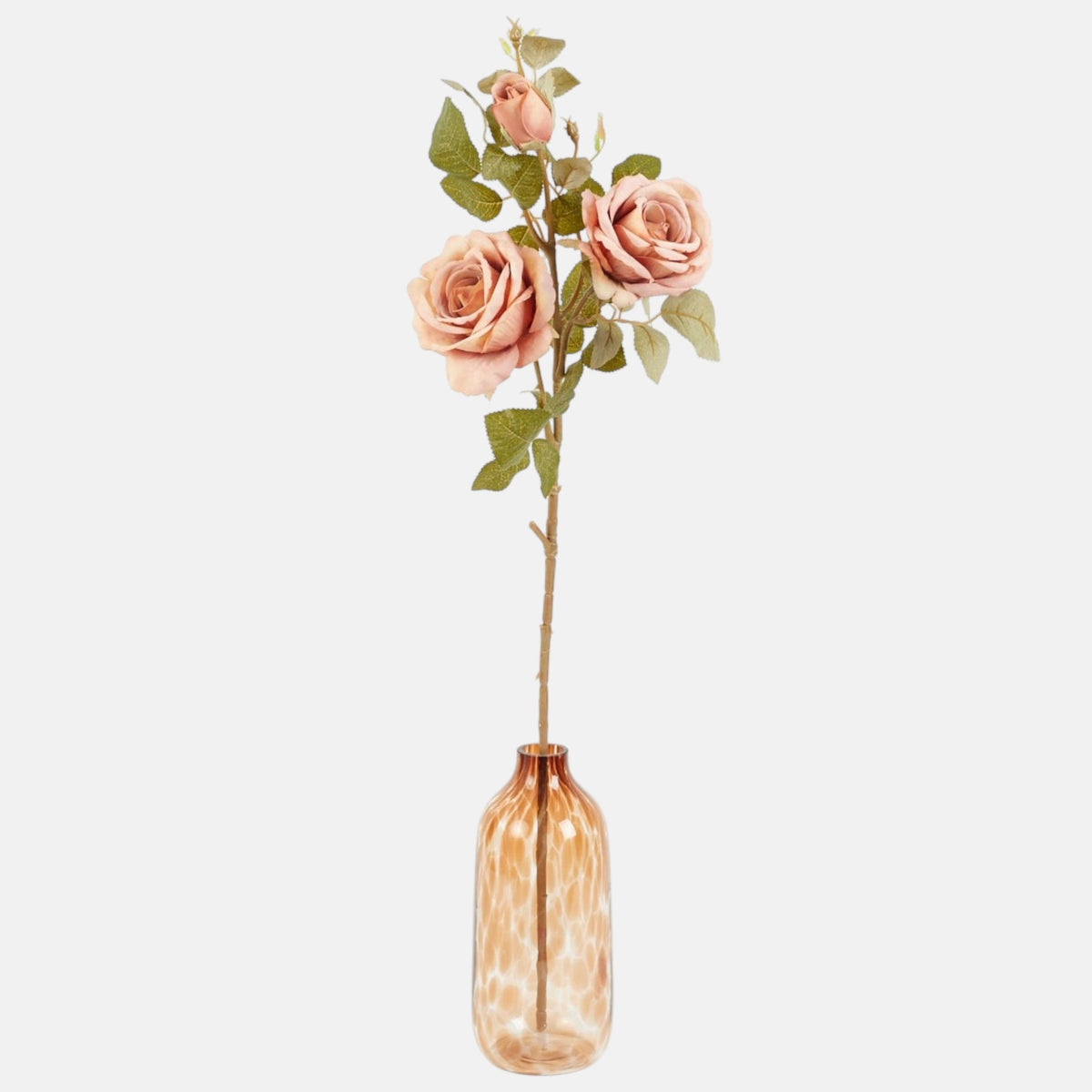Syksyinen beige tekoruusun kukkavarsi, 80 cm