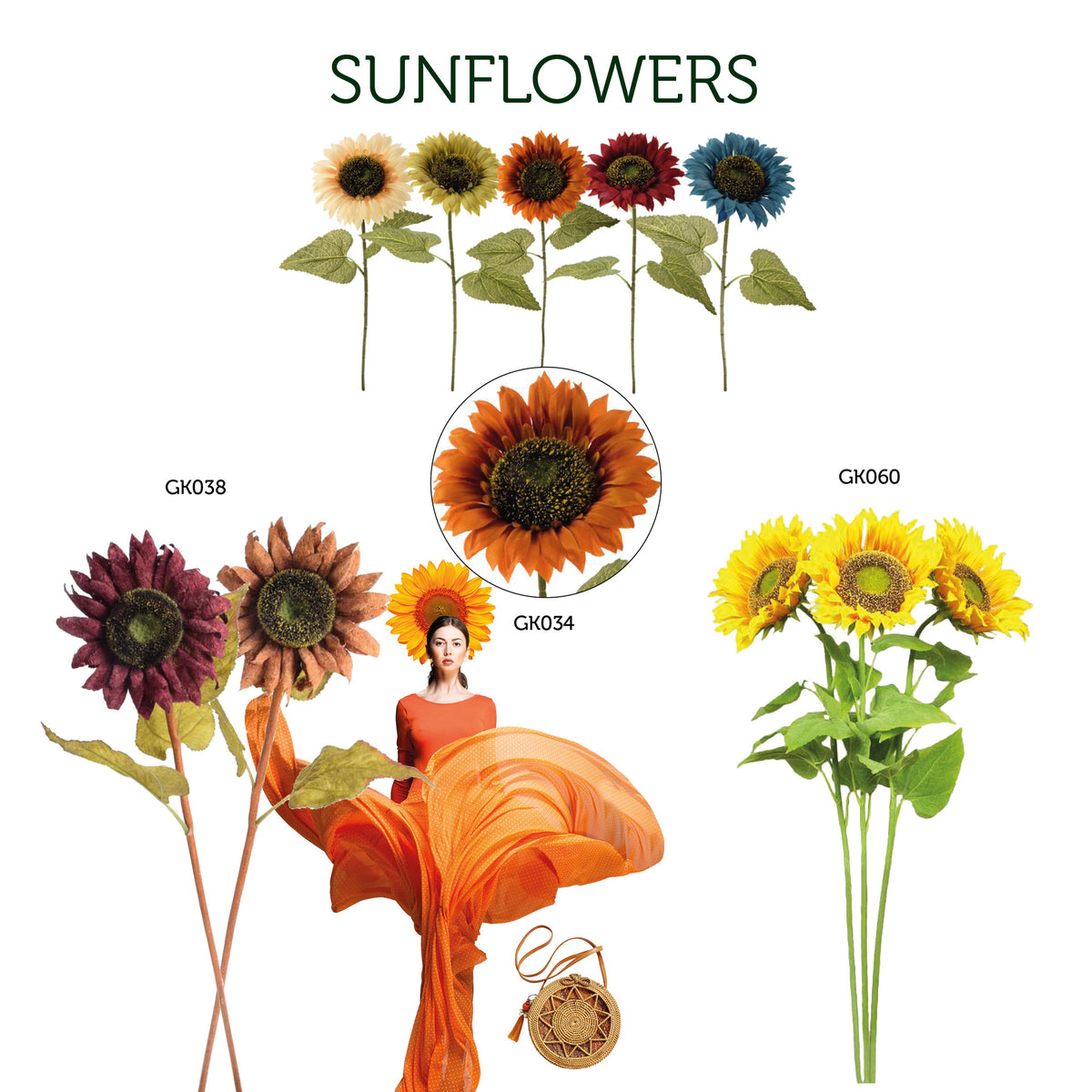 Tumma violetti tekoauringonkukan kukkavarsi, 70 cm