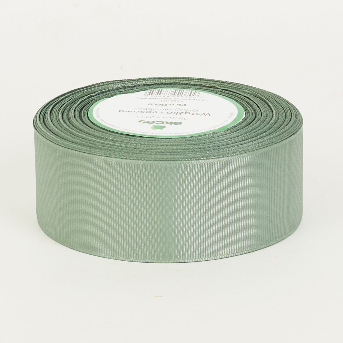 Vaalea oliivinvihreä koristenauha, 38 mm