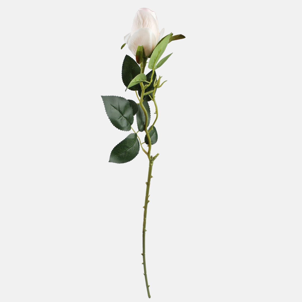 Vaalea persikka tekoruusun kukkavarsi, 66 cm