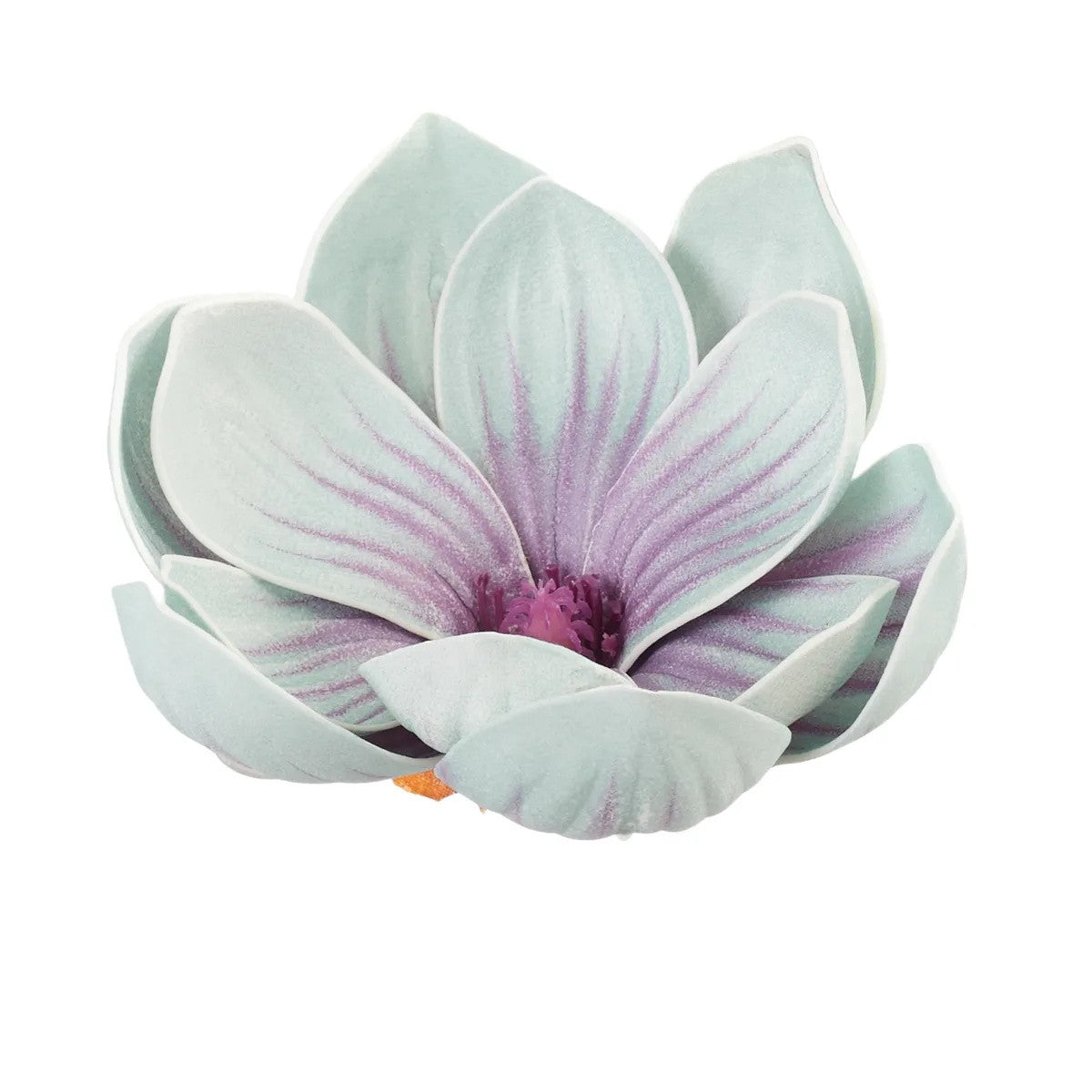 Vaalea sininen magnolia – tekokukkapää, 12 cm