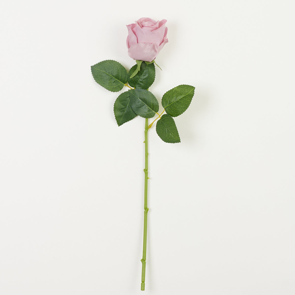 Vaaleanpunainen tekoruusun kukkavarsi, 45 cm