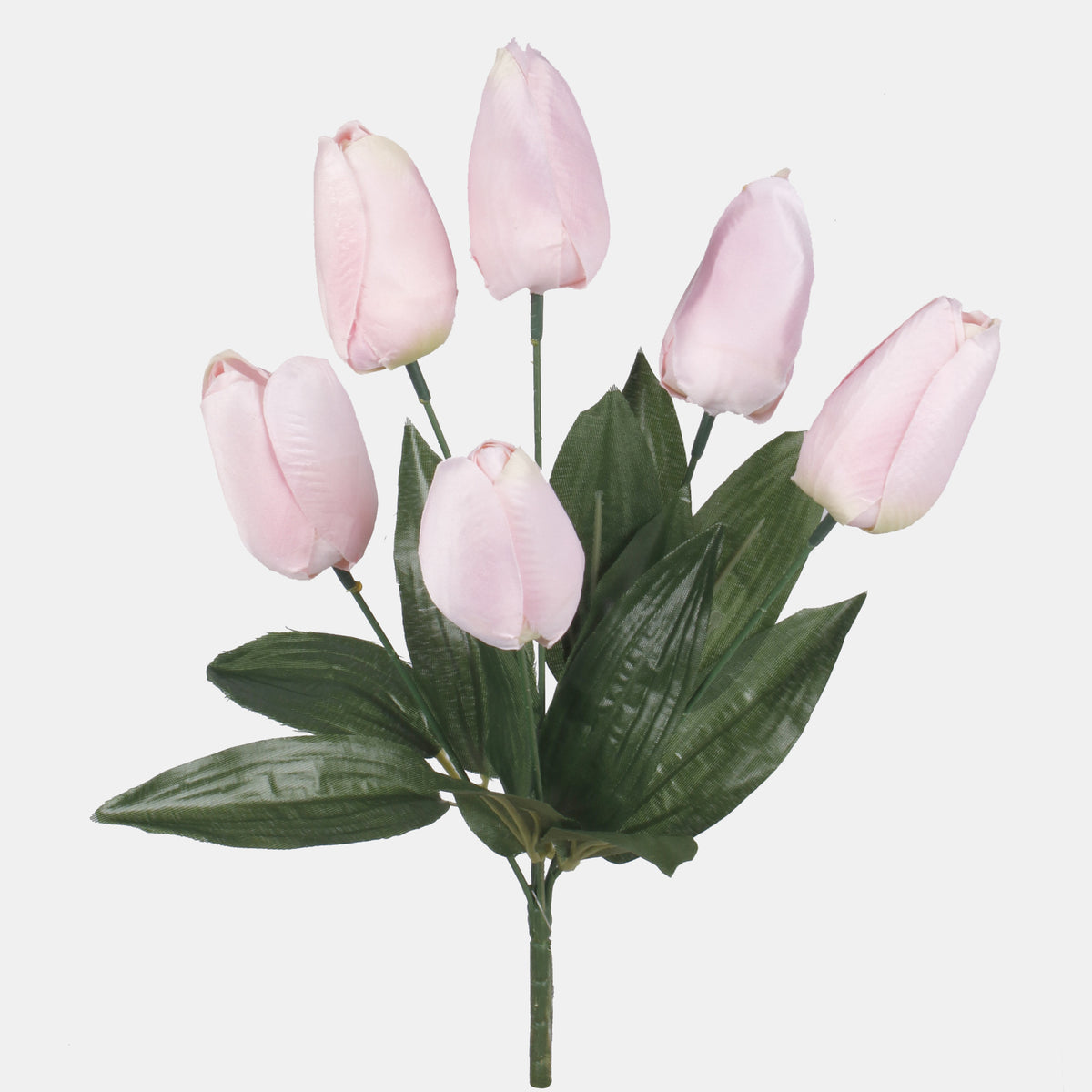 Vaaleanpunainen tekotulppaanin kimppu, 33 cm