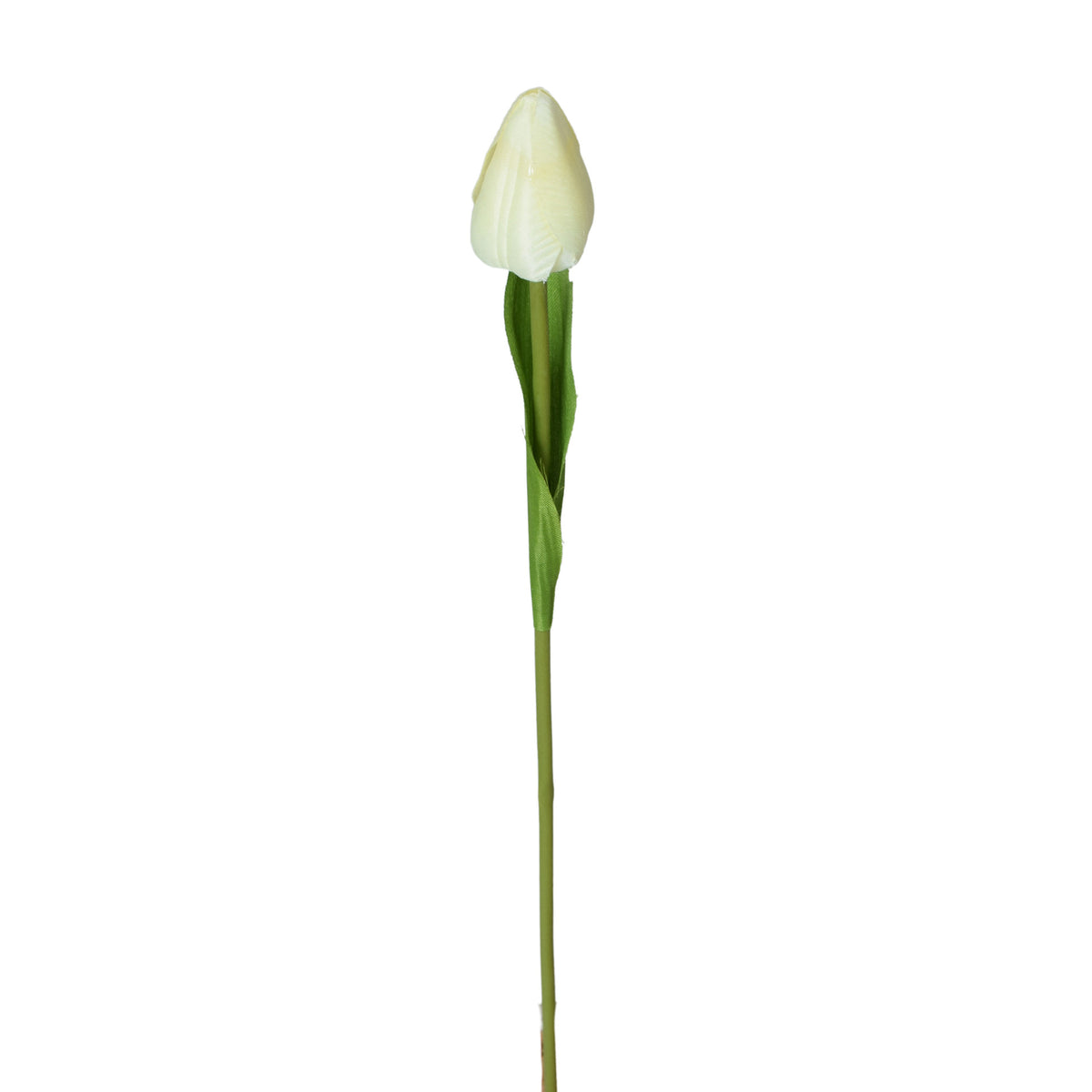 Valkoinen tekotulppaanin kukkavarsi, 44 cm