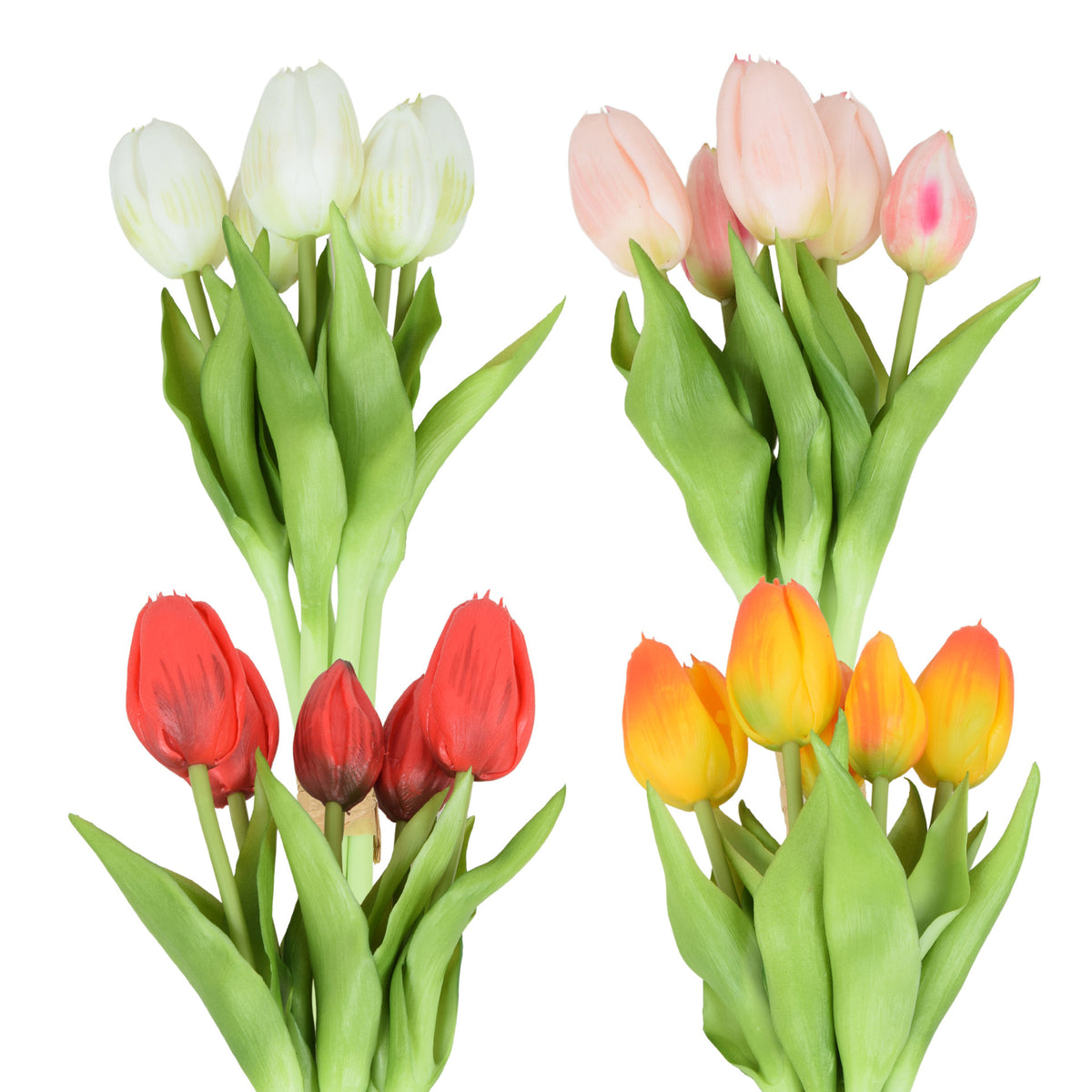 Värilajitelma tekotulppaanin kimppu