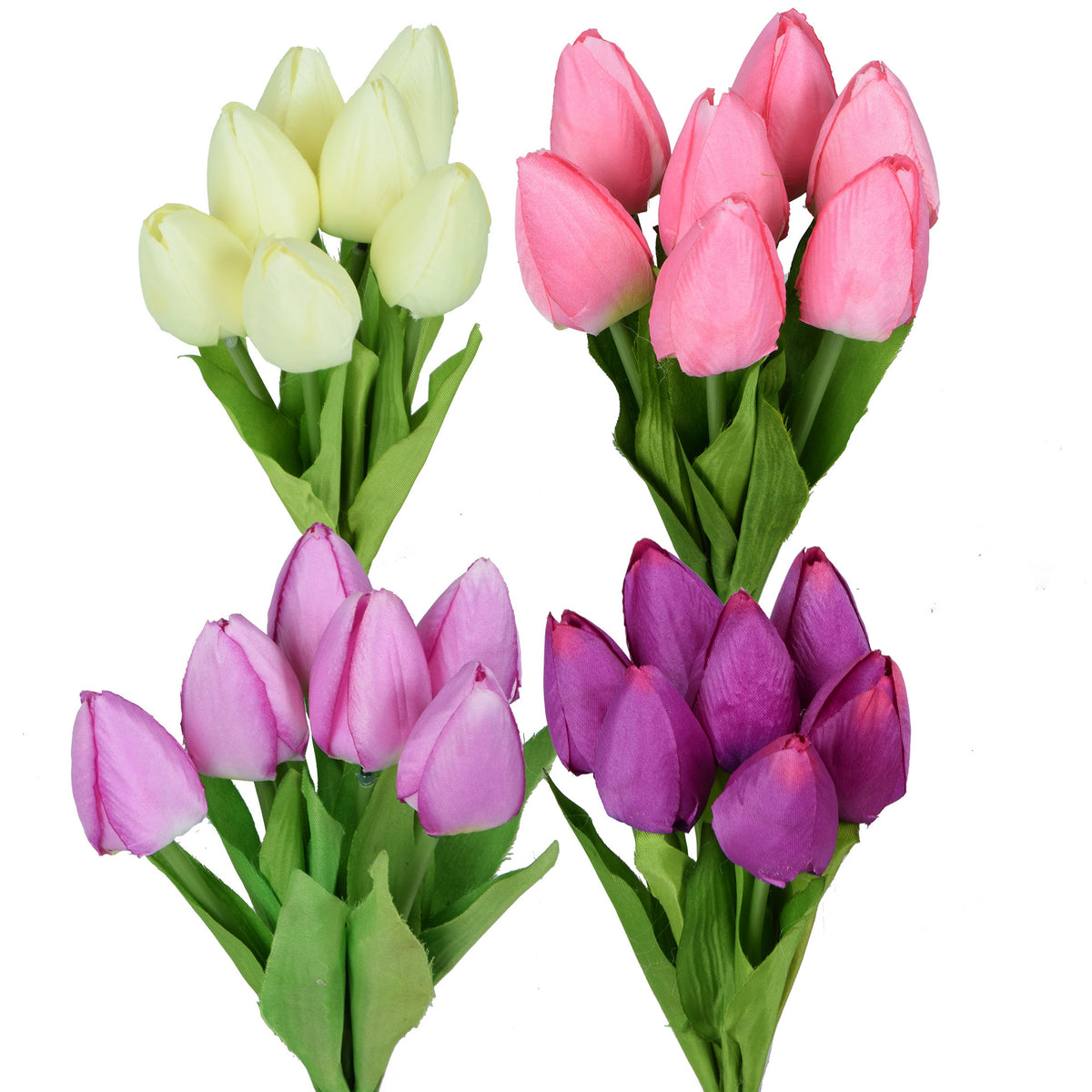 Värilajitelma tekotulppaanin kimppu, 35 cm