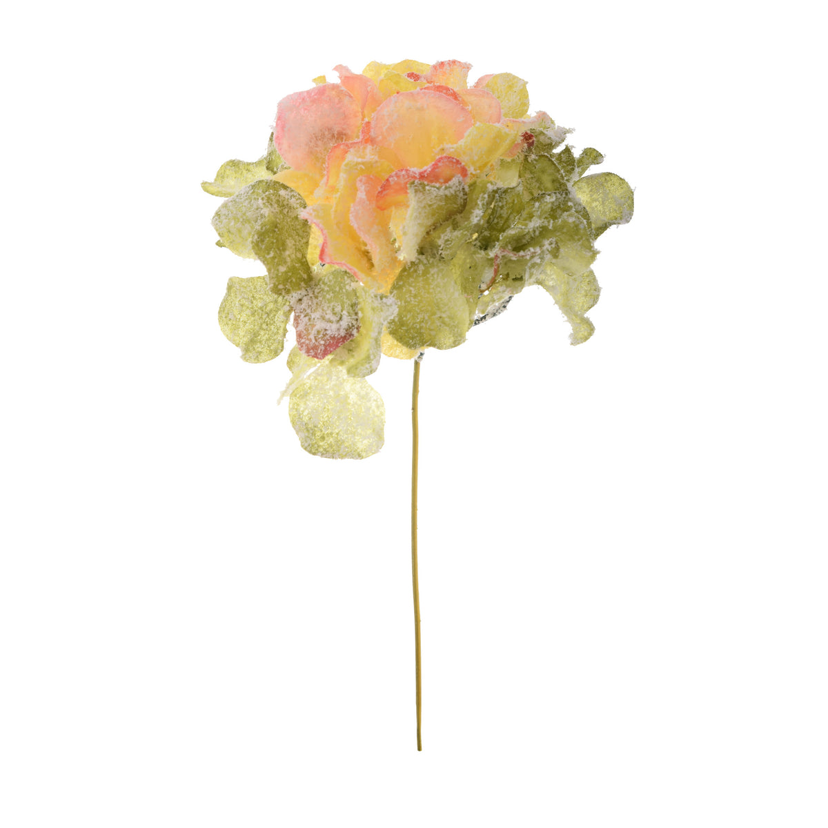 Vihreä/oranssi hortensia – joulukoriste, 30 cm