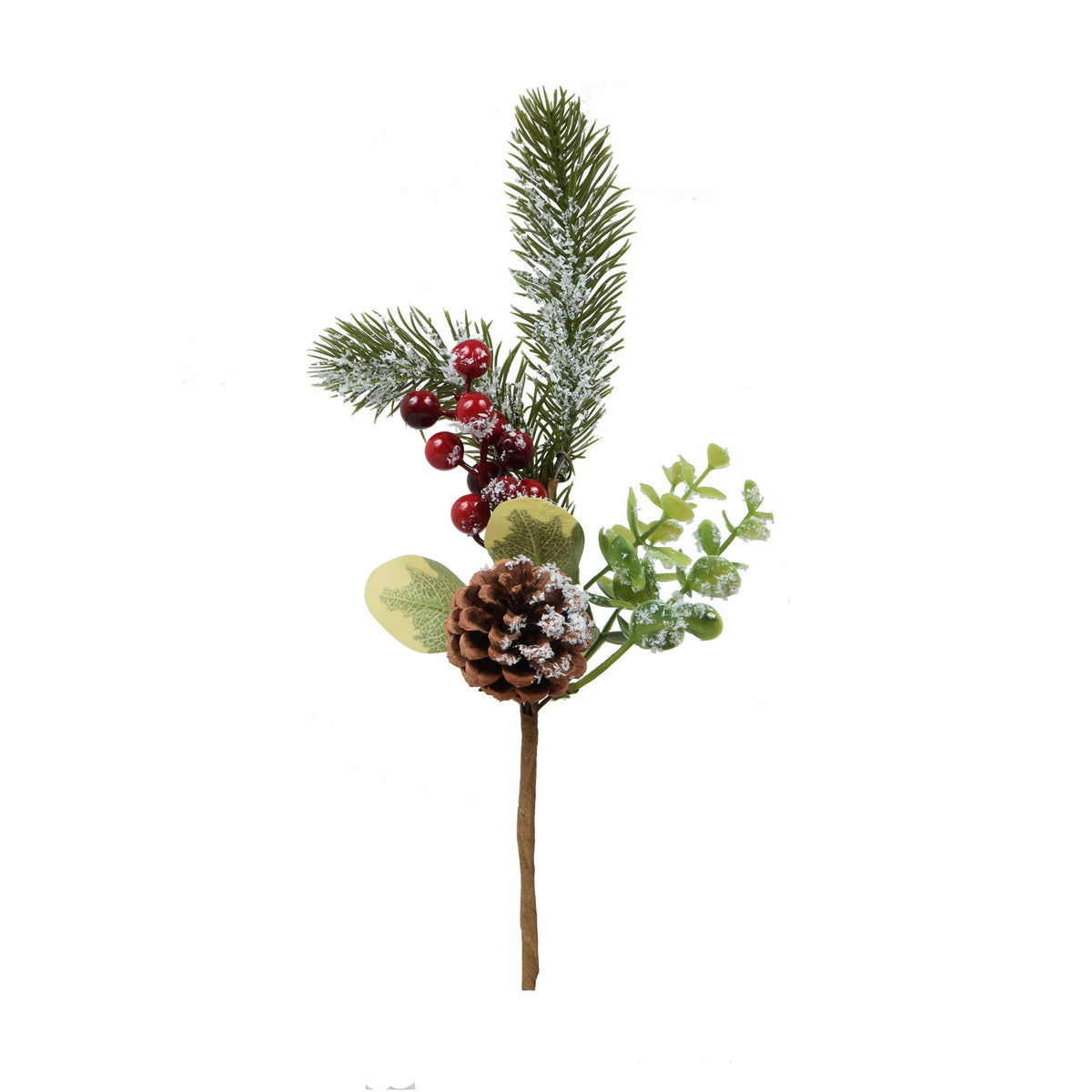 Vihreä/punainen joulukoriste, 33 cm