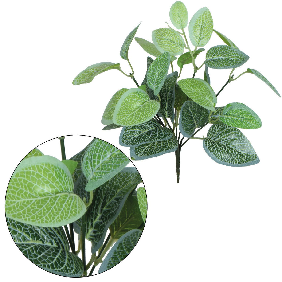 Vihreä tekokukkakimppu, 36 cm