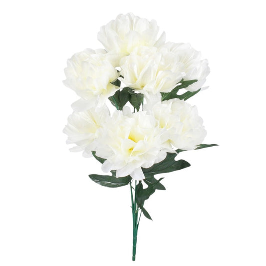 Dahlia kunstlillebukett kreemjas-kollane 70 cm - Kunstlilled