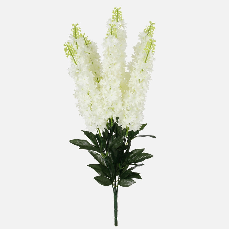 Kreemjas delphinium kunstlillebukett 64 cm - Kunstlilled