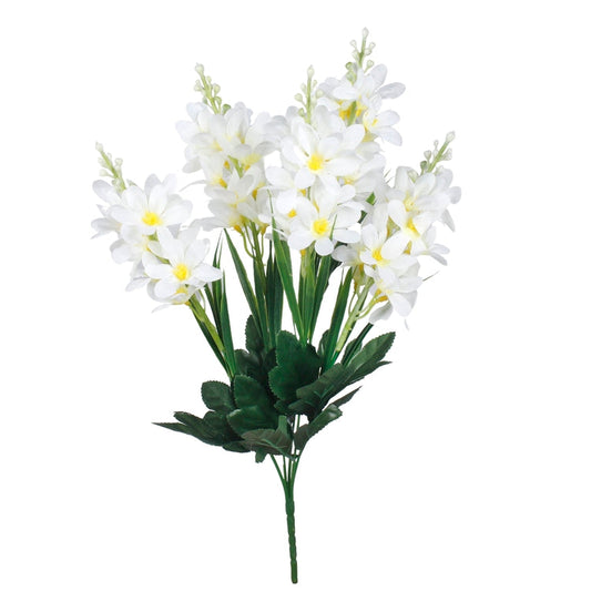 Kreemivärvi gillyflower kunstlillekimp 40 cm - Kunstlilled