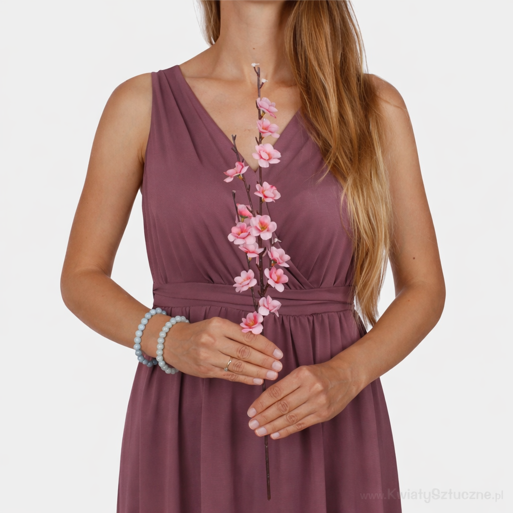Pink cherry blossom branch 51 cm