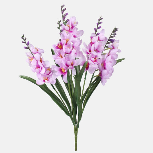 Lila freesia kunstlillekimp 51 cm - Kunstlilled