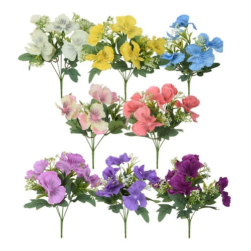 Violetne kunstlillekimp juhuslikku värvi 30 cm - Kunstlilled