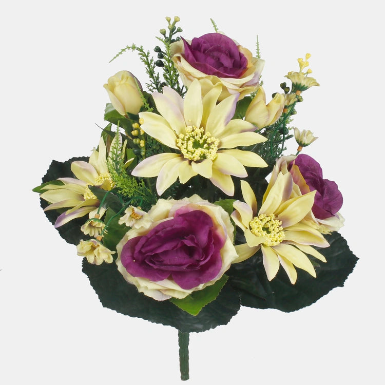 Roosi-daalia kunstlillekimp juhuslikku värvi 32 cm - Kunstlilled