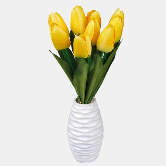 Kollase tulbi kunstlillekimp 38 cm - Kunstlilled