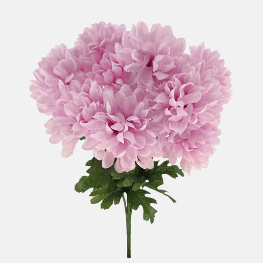 Helelilla krüsanteemiga kunstlillebukett 42 cm - Kunstlilled