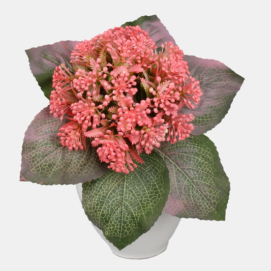 Roosa Hortensia kunstlillekimp 31 cm - Kunstlilled