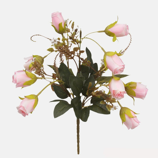 Roosa roosi kunstlillekimp 33 cm - Kunstlilled