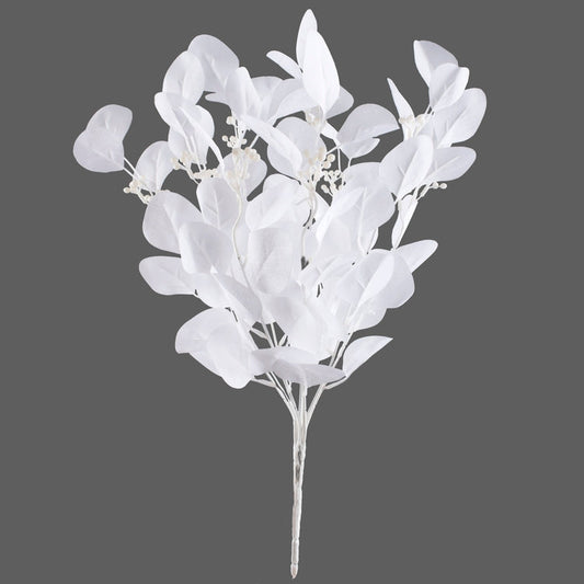 Valge eukalüpti kunstlillekimp 50 cm - Kunstlilled