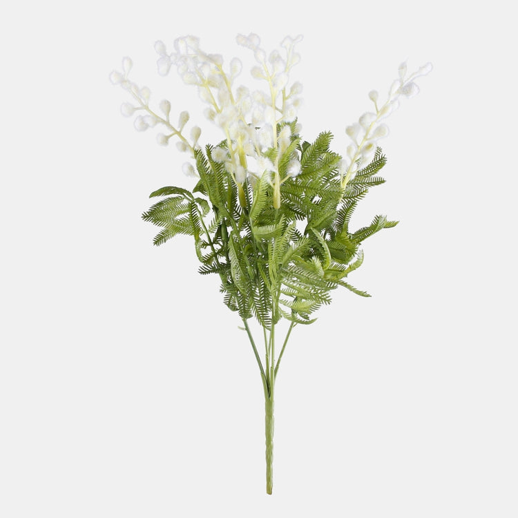 Valge Mimosa kunstlillekimp 36 cm - Kunstlilled