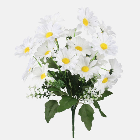 Valge karikakra kunstlillebukett 31 cm - Kunstlilled