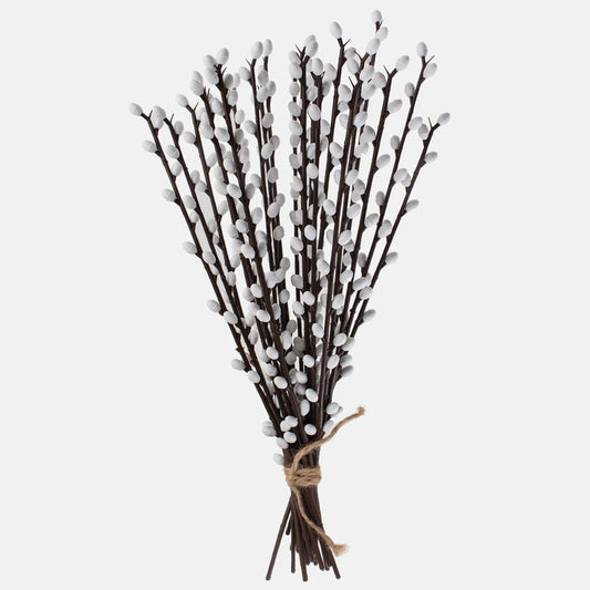 Valge pajuoksa kunstlill 37 cm 24 tk - Kunstlilled