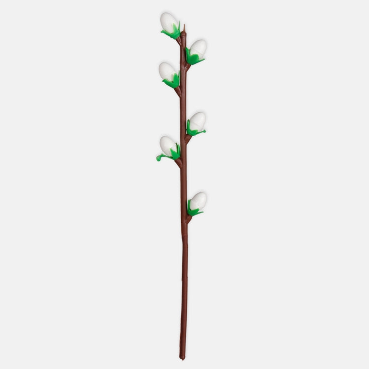Valge pajuoksa kunstlill 18 cm 24 tk - Kunstlilled