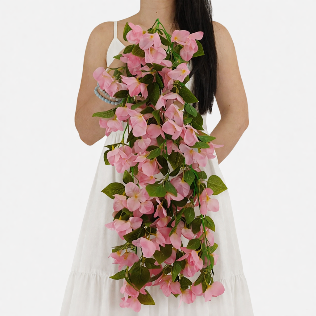 Roosa bugenvillea kunstviinapuu 90 cm