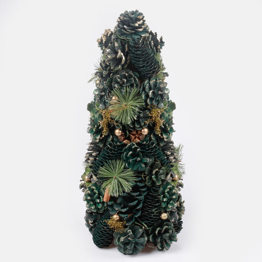 Käbikuusk tumeroheline-kuldne 43 cm - Kunstlilled