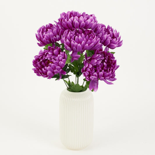 Lilla krüsanteemi kunstlillekimp 45 cm - Kunstlilled