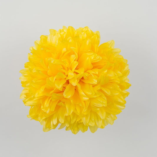 Kollase krüsanteemi kunstlillepea Ø18 cm - Kunstlilled