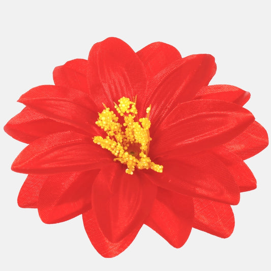 Punane satiindaalia kunstlillepea Ø12 cm - Kunstlilled