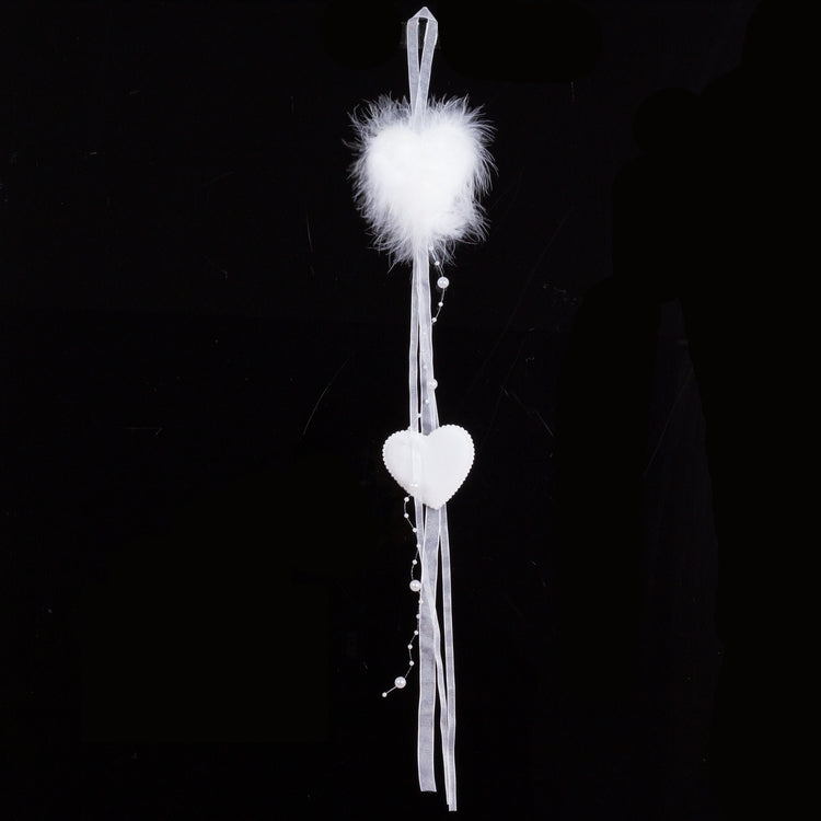 Valge sulekaunistus 59 cm - Kunstlilled